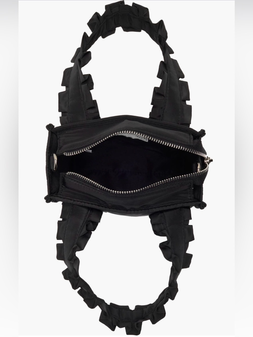 MADDEN GIRL Emilyy Ruffle Nylon Mini Tote in Black - Picture 3 of 14